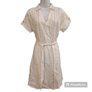 Dress Midi Maurices Medium NWT linnen t- shirt dress Striped With Belt